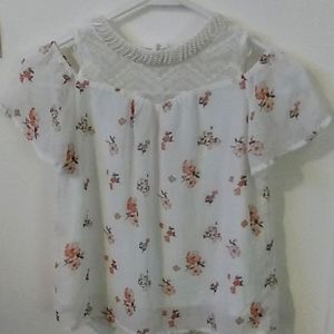 Girls cold shoulder blouse